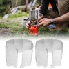 2Pcs Outdoor Stove Windscreen Foldable Portable Stainless Steel Camping Cooking