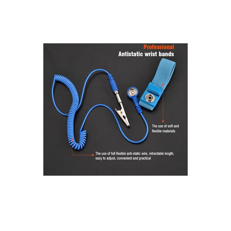 Edward Tools Antistatic Wrist Strap - Adjustable Antistatic Wrist Band