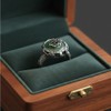National Museum of Korea Goods Jade Ring Silver Open Ring Lotus Traditional Pattern Gemstone Foreigner Gift k I agree to third party provision for delivery / 국립중앙박물관 굿즈 비취옥 반지 실버 오픈 링 연꽃 전통 문양 원석 외국인 선물 k 배송을 위한 제3자 제공에 동의합니다