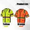 Sicalobo High Visibility Vest with Pockets Zipper for Men Women,Construction