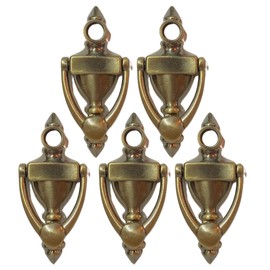 NUSET | Antique Brass Door Knocker & Viewer | Secure Entry with Style | 160° Wide-Angle View | 5 Pack, Antique Brass Finish