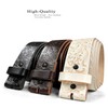Western Tooled Floral Embossed Full Grain Genuine Leather Belt Strap