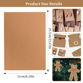 Kraft Cardstocks, A4 Art Cover Paper for DIY Project Crafts Cardstock Paper, Thick 250gsm Cardstock for Printing Drawing Invitation Making, Cardstock Compatible with Laser & Inkjet Printer (30 Sheets)