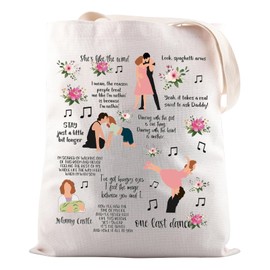 JNIAP 80s Movie Inspired Gift Dance Dirty Tote Bag Dancing Lover Gift For Women (Dir Dancing Tote Bag)