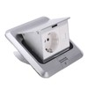 Floor Socket Waterproof Good Sealing Embedded Safe Practical Silver Bounce