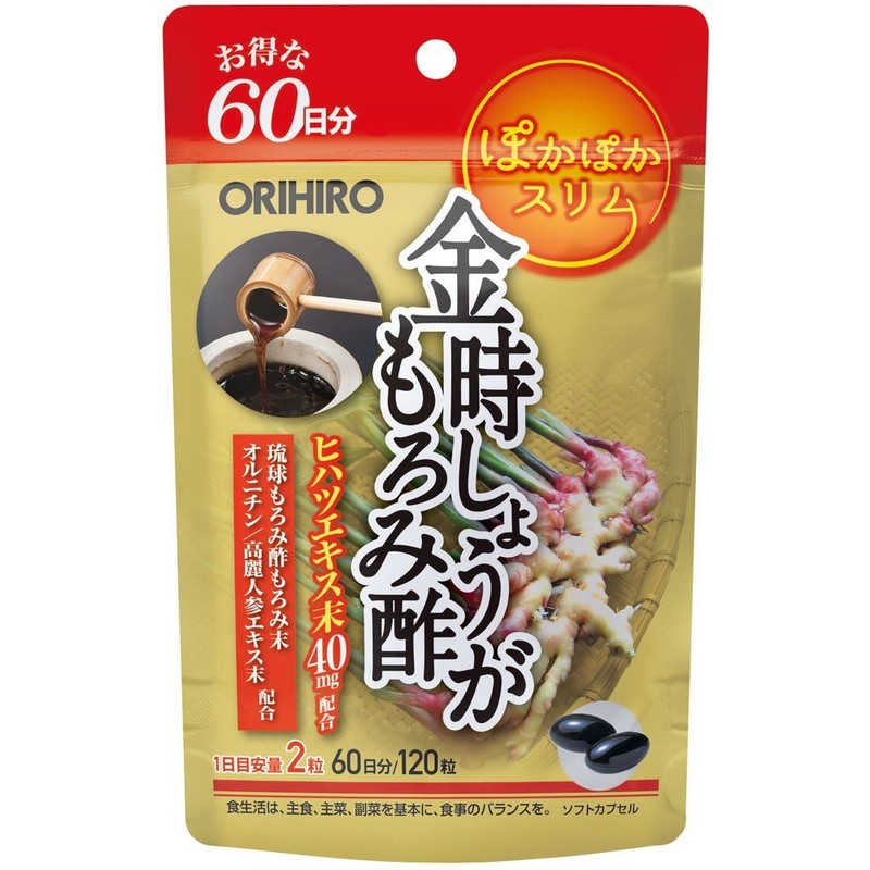 Orihiro Kintoki Ginger, Moromi Vinegar, Value for Capsules, 120 Tablets