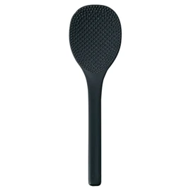 Akebono Sangyo PM-465 Rice Spoon, Black, 6.3 inches (16 cm), For 1 to 2 People, Comes in a Bag, Made in Japan, Commercial Supplies, Double Embossing, Prevents Rice From Sticking, Long Handle, Perfect for Loups, PM-465