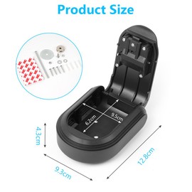 URAQT Key Safe, Key Cabinet, 4 Digit Password, 4 Installation Methods, for Home Keys, Garages, School, Office, Key Hiding, Key Safe, Robust Safe, Black