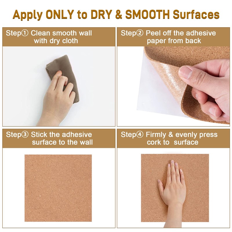 Cork Board Roll 3mm Thick - 50"x18" Cork Board for