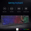 BlueFinger RGB Gaming Keyboard and Backlit Mouse Combo, USB Wired,