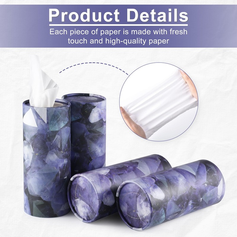 SINGARO Car Tissue Holder, 4 Pack Car Cup Holder Facial