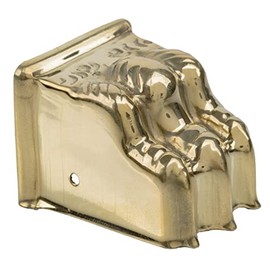 Medium Stamped Brass Furniture Leg Claw Feet | Toe Cap to Protect Feet of Table, Dresser, Sofa | Antique Furniture Reproduction Hardware | UA-376-TCPB (4)