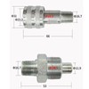 Fafeicy Hydraulic Quick Connect Couplers, Zg 3/8 Thread Quick Disconnect