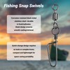 QISHUO Barrel Stainless Snap Swivels Strength Saltwater Lure Connector Fishing