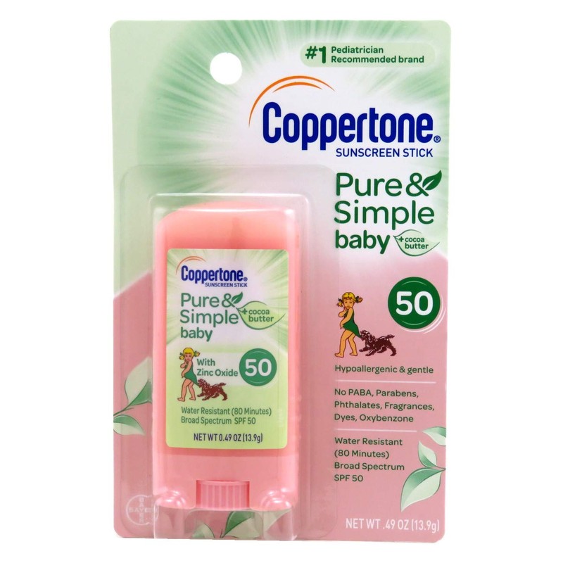 Coppertone Spf#50 Waterbabies Pure And Simple Stick 0.49 Ounce (14ml)