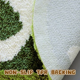 Easter Basket Stuffers Bathroom Rug,Bunny Tail Bath Mat, Extra Soft and Absorbent Cute Bath Rugs,Easter Basket Ideas Gifts,Non-Slip Machine Washable,Animal Carpet 31.5×20 Inch