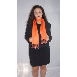 Scarf/Shawl- Pashmina Scarf from Cashmere Pashmina Group (Tangerine)
