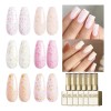 Set De 6 Esmaltes De Uñas Con Glitter Crema Xeijayi