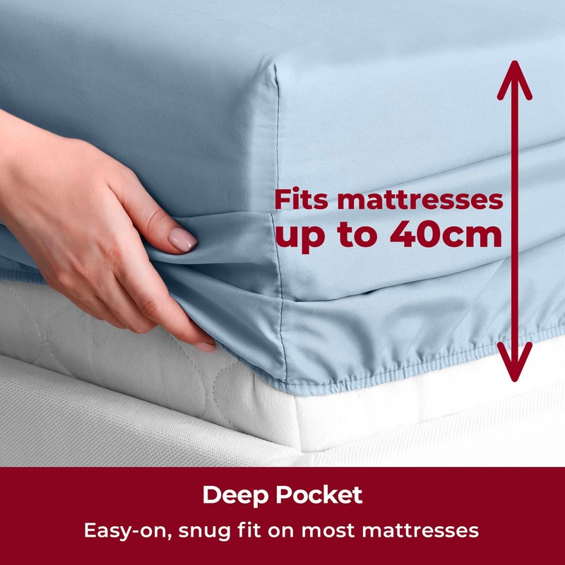 Mellanni King Size Fitted Sheets - All Around Elastic -