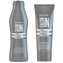SalonIn Recamier Recamier Professional Salon In ,Pro Color Intensifier Hair Platinum Kit Shampoo and Treatment - Kit Tratamiento y Shampoo Intensificador de Color Platino para cabello