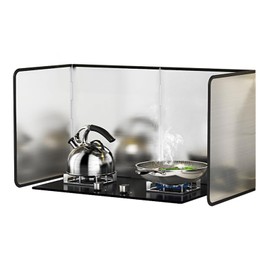 KOBSAINF 4 Sided Splatter Guard,Foldable Stainless Steel Oil Splatter Screens for Frying,Oil Splash Insulation Board,Nonstick Oil Splatter Guard Stove Heat Insulation Board for Cooking