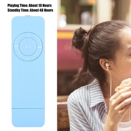 Music Player, Media Digital Portable USB MP3 Player with Lanyard for Listening to Music(Blue)