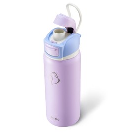 BUZIO 32 oz Insulated Water Bottle - Stainless Steel with Chug Cap, Leakproof Locking Lid, Carry Loop, Wide Mouth, Dishwasher Safe, Gym Sports Travel Work Outdoors, Gifts for Women & Men, Light Purple