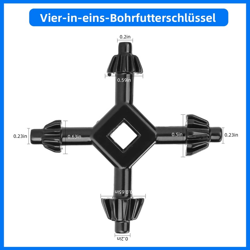 Drill Chuck Key Wrench, Heavy Duty Carbon Steel Replacement Drill