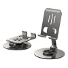 Soporte Portátil Para Teléfonos Con Base De Metal 360° Plata