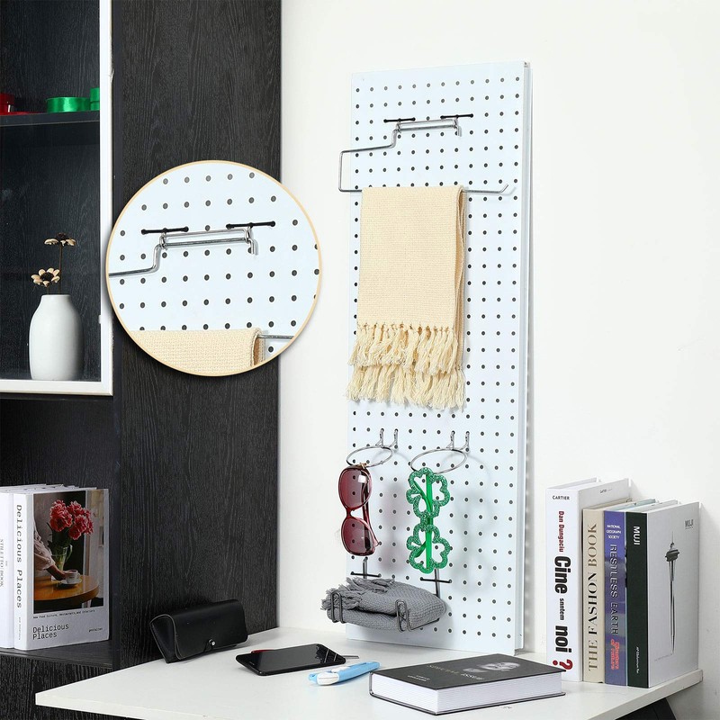 Pegboard Hook Locks Black Plastic Peg Hook Fixer Board Accessories