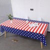 SHEHARUHI 2 Packs Waterproof Independence Day Tablecloth, Plastic Disposable 4th