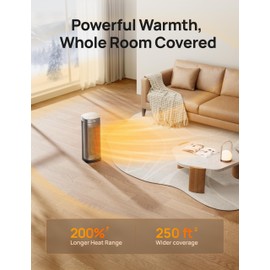 Dreo Space Heaters for Indoor Use, 1500W Fast Heating Portable Heaters with Remote, Large PTC Ceramic Electric for Bedroom, 12H Timer, 70° Oscillation, Overheat Protection, Safety Heat for Home Office