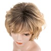 CGVG Ombre Blonde Wig Women's Short Curly Wavy Wig Women