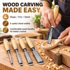 4-Piece Wood Chisel Set for Woodworking – 8/12/16/20mm Carving Chisels