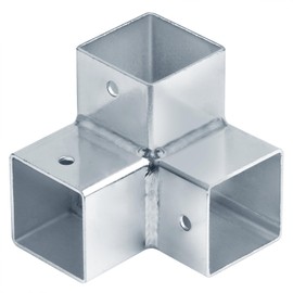 YIDU69Q 4 Pcs 1-1/4" Square Tubing Connector, 3 Way Square Tube Corner Coupler Structural Fence Rails Clamp