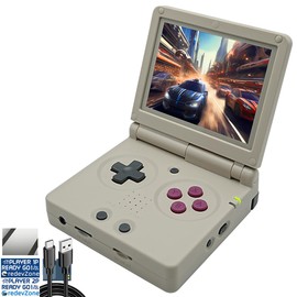 CredevZone RG35XXSP Handheld Game Console 3.5 inch IPS Screen 3300mAh Clamshell Retro Games Consoles Flip Hand-held System Gray