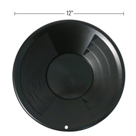 ASR Outdoor Basic Gold Panning Kit for Beginners, Black 3pc Set (Gold Pan Vial Snuffer Bottle)