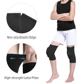 EULANT 2 Pairs Volleyball Knee Pads,Soft Sports Knee Protectors for Dance Wrestling Artistic Gymnastics Skating Rugby Scooter,Also Work as Elbow Pads