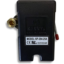 Sunny-L4, 95-125 psi, Four Port Pressure Switch w/ On/Off Switch & Unloader, 25 amp