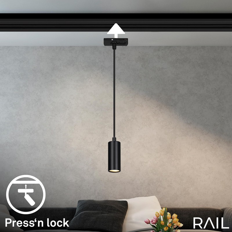 BRILONER - Rail System Rail LED Pendant Light, Dimmable, Combinable,