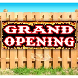 Grand Opening Banner 13 oz | Non-Fabric | Heavy-Duty Vinyl Single-Sided with Metal Grommets
