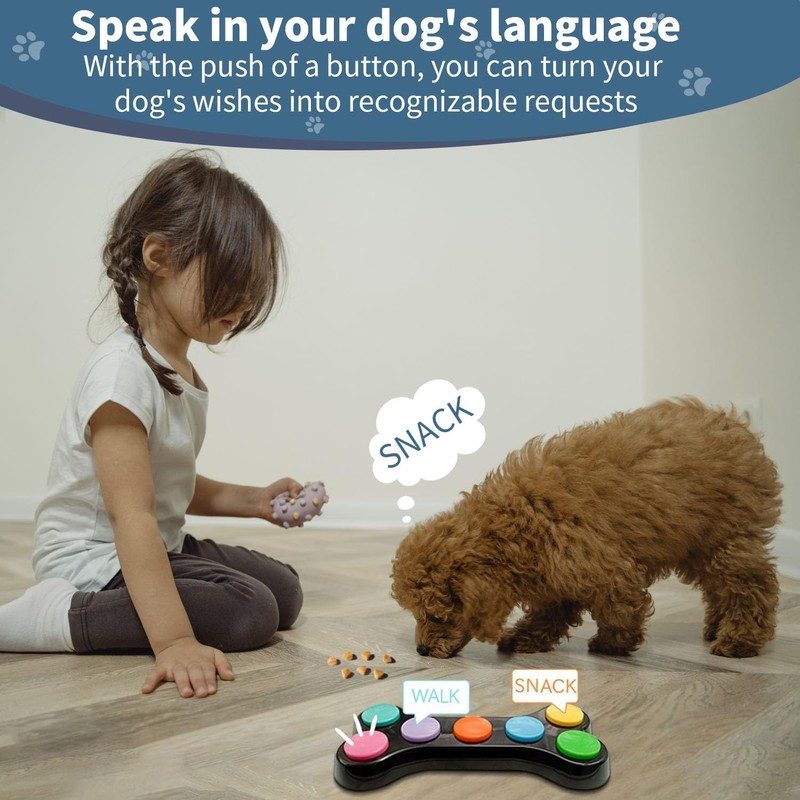 RIBOSY Dog Buttons for Communication, 7 in 1 Dog Talking