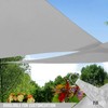 TANG Sunshades Depot 7'x7'x7' Equilateral Triangle Grey Waterproof 260 GSM