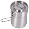 Outdoor Coffee Maker Cup 1L Camping Cooking Pot with Foldable