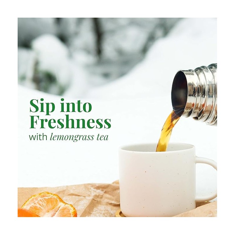 Akshit Dried Lemongrass Leaves, 13oz, Natural Lemongrass Tea, Hierba Luisa,