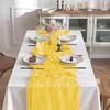 2 Pack 10 Ft Cheesecloth Table Runner Light Yellow Gauze