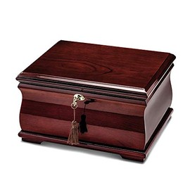 Jewels By Lux Poplar Veneer High Gloss Finish Locking Memorial Box
