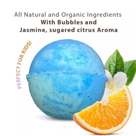 Relaxcation 1 Bubble Bath Bomb for Kids with Surprise Finger Mermaid Ring Toy Inside