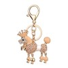 Cute Bling Crystal Animal Keyring Charm Bear Poodle Elephant Pendant