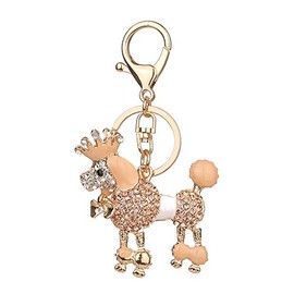 Cute Bling Crystal Animal Keyring Charm Bear Poodle Elephant Pendant (A2)